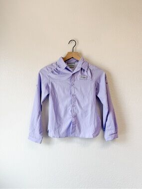 Columbia PFG Light Purple Button-Down Shirt (Youth Small)